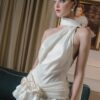 Ivory Mini Dress “La Rose Blanche” DR493